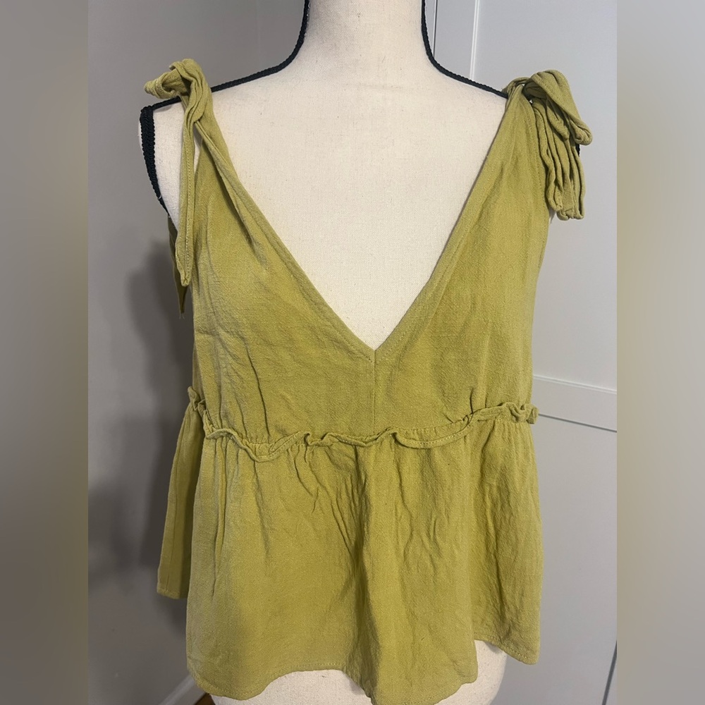 Vici Sunlit Yellow Tie-Strap Tank Top